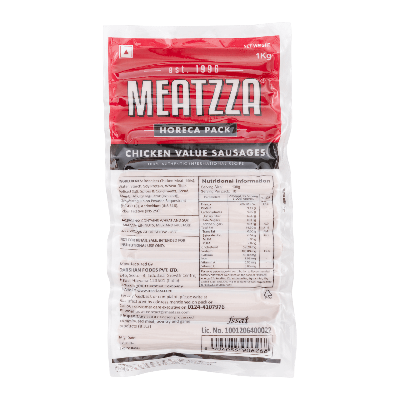 Meatzza - Chicken Value Sausages, 1 Kg